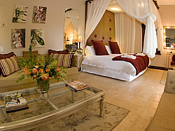 The luxurious four star Bakenhof Guesthouse is just 7 km from Paarl