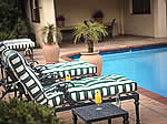 Relax at the sparkling pool during the summer heat